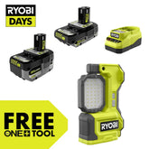 18V ONE+ 4Ah & 2Ah LITHIUM HIGH PERFORMANCE STARTER KIT WITH FREE 18V ONE+ LED MAGNETIC TASK LIGHT