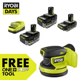 18V ONE+ LITHIUM HIGH PERFORMANCE STARTER KIT WITH FREE 18V ONE+ HP BRUSHLESS 5" RANDOM ORBIT SANDER