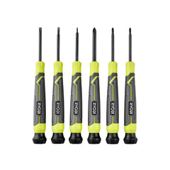 6-Piece Precision Screwdriver Set with Cushion Grip Handles