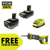 18V ONE+ 4Ah & 2Ah LITHIUM HIGH PERFORMANCE STARTER KIT WITH FREE 18V ONE+ RECIPROCATING SAW