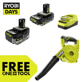 18V ONE+ 4Ah & 2Ah LITHIUM HIGH PERFORMANCE STARTER KIT WITH FREE 18V ONE+ WORKSHOP BLOWER