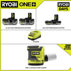 18V ONE+ LITHIUM HIGH PERFORMANCE STARTER KIT WITH FREE 18V ONE+ 5" RANDOM ORBIT SANDER