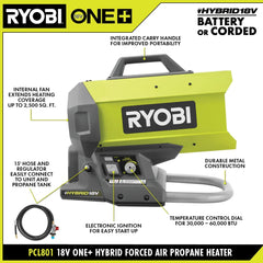 18V ONE+ Hybrid Forced Air Propane Heater