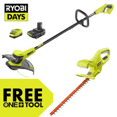 18V ONE+ 13" STRING TRIMMER/EDGER KIT WITH FREE 18V ONE+ 18" HEDGE TRIMMER