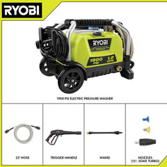 1900 PSI 1.2 GPM Electric Pressure Washer