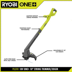 18V ONE+ 10” String Trimmer/Edger Kit