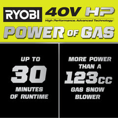 40V HP BRUSHLESS 18" SNOW BLOWER KIT