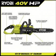 40V HP BRUSHLESS 14" CHAINSAW KIT