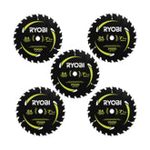 7-1/4" x 24T Carbide Teeth Thin Kerf Circular Saw Blade Set (5 Piece)