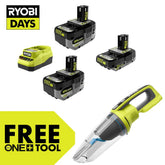 18V ONE+ LITHIUM HIGH PERFORMANCE STARTER KIT WITH FREE 18V ONE+ WET/DRY HAND VACUUM