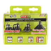 4PC DECORATIVE ROUTER BIT SET