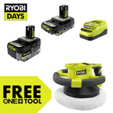 18V ONE+ 4Ah & 2Ah LITHIUM HIGH PERFORMANCE STARTER KIT WITH FREE 18V ONE+ VARIABLE SPEED RANDOM ORBIT BUFFER