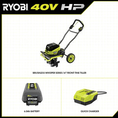 40V HP BRUSHLESS WHISPER SERIES 16" FRONT TINE TILLER KIT
