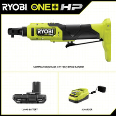 18V ONE+™ HP COMPACT BRUSHLESS 1/4" High Speed Ratchet Kit