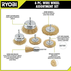 6 PC. Wire Wheel Assortment Set