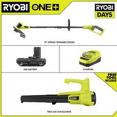 18V ONE+ 13" STRING TRIMMER/EDGER KIT WITH FREE 18V ONE+ 250 CFM BLOWER