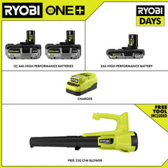 18V ONE+ LITHIUM HIGH PERFORMANCE STARTER KIT WITH FREE 18V ONE+ 250 CFM BLOWER