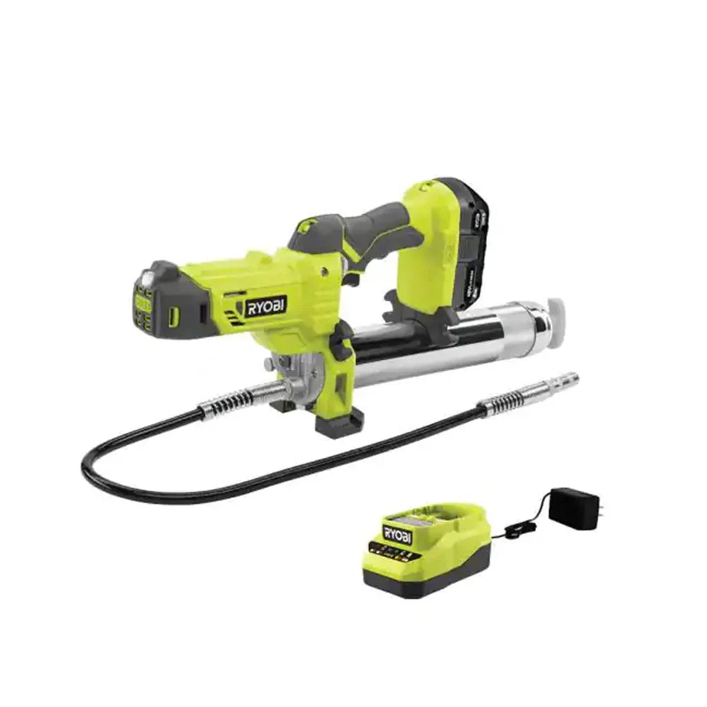 ONE+ 18V Cordless Grease Gun Kit with 2.0 Ah Battery and 18V Charger