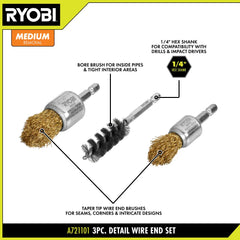 3 PC. Detail Wire End Set