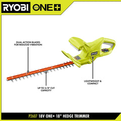 18V ONE+ 13" STRING TRIMMER/EDGER KIT WITH FREE 18V ONE+ 18" HEDGE TRIMMER