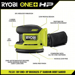 18V ONE+ HP BRUSHLESS 5" RANDOM ORBIT SANDER KIT