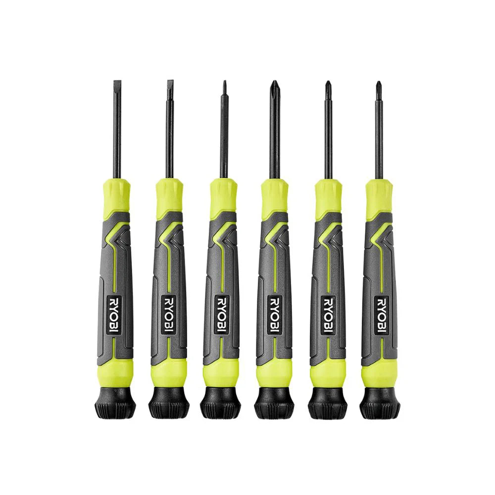 6-Piece Precision Screwdriver Set with Cushion Grip Handles