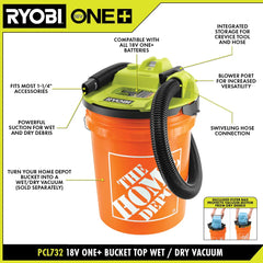 18V ONE+ BUCKET TOP WET/DRY VACUUM
