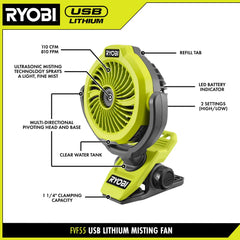 USB Lithium Misting Fan Kit