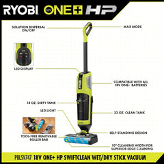 18V ONE+ HP SWIFTCLEAN WET/DRY STICK VACUUM KIT