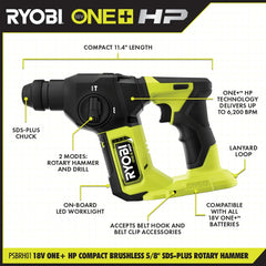 18V ONE+ HP COMPACT BRUSHLESS 5/8" SDS-PLUS ROTARY HAMMER KIT