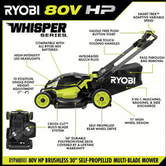 80V HP BRUSHLESS 30" SELF-PROPELLED MULTI-BLADE MOWER KIT