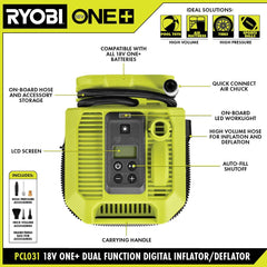 18V ONE+ DUAL FUNCTION DIGITAL INFLATOR/DEFLATOR KIT