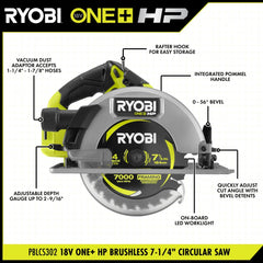 18V ONE+ HP Brushless 7-1/4" Circular Saw