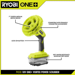 18V ONE+ Cordless VORTEX Power Scrubber (Tool Only), Electric Spin Scrubber