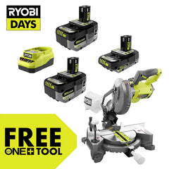 18V ONE+ LITHIUM HIGH PERFORMANCE STARTER KIT WITH FREE 18V ONE+ 7-1/4" MITER SAW