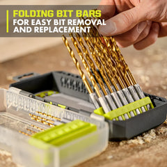 22 PC. TITANIUM DRILL BIT SET