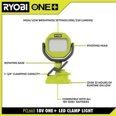 18V ONE+ LED CLAMP LIGHT KIT
