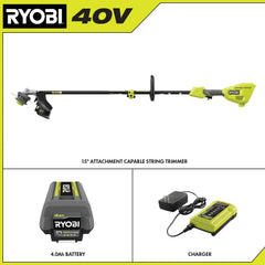 40V 15" Attachment Capable String Trimmer Kit