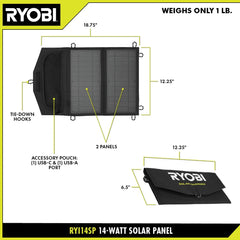 14-WATT FOLDABLE SOLAR PANEL