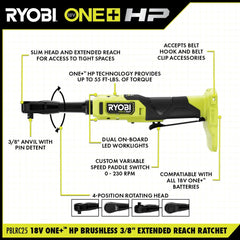 18V ONE+ HP BRUSHLESS 3/8" EXTENDED REACH RATCHET KIT