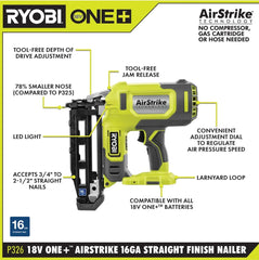 18V ONE+ AIRSTRIKE 16GA FINISH NAILER KIT