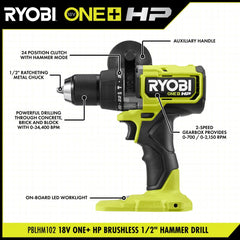18V ONE+ HP Brushless 1/2" Hammer Drill Kit