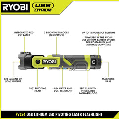 USB LITHIUM LED Pivoting Laser Kit