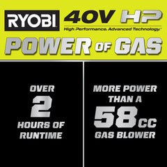 40V HP Brushless 850 CFM Backpack Blower Kit