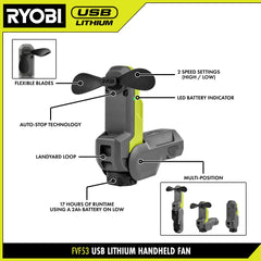 USB Lithium Handheld Fan Kit