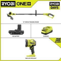 18V ONE+ 13" STRING TRIMMER/EDGER KIT WITH FREE 18V ONE+ LED SPOTLIGHT