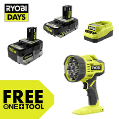 18V ONE+ 4Ah & 2Ah LITHIUM HIGH PERFORMANCE STARTER KIT WITH FREE 18V ONE+ LED SPOTLIGHT