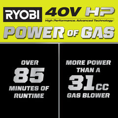 40V HP Brushless 800 CFM WHISPER SERIES Blower